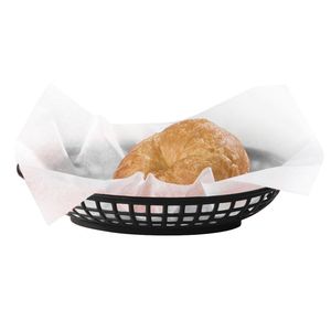 12pcs 9.25" Plastic Fast Food Baskets Oval Serving Platter Breakfast Dinner Plates French Fries Cake Bread Tray Bar Restaurant