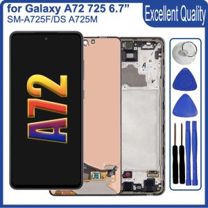New Tested AMOLED Display for Samsung Galaxy A72 A725 Screen Display LCD Replacement for Samsung A72 LCD 4G/5G SM-A725F A725M