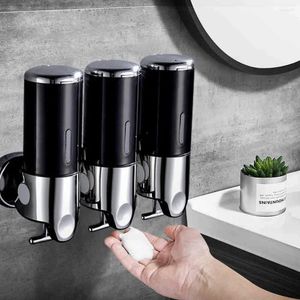 Liquid Soap Dispenser 3 Pcs Shower Hand Wall Mounted Shampoo Container Pump Bottle Bathroom Kitchen