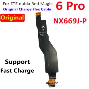 Oryginalna tablica ładowania dla ZTE Nubia Red Magic 5G 5S 6 6R 7 Pro 6spro 7Spro Charger Port Dock Dock Wtyk Connector ładowanie ELEX CABLE