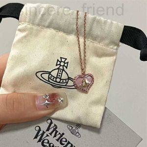 Pendant Necklaces designer Designer 2024 Little Fairy Empress Dowager Xi Beimu Love Necklace Girl Heart Sweet Style Versatile Daily Chain Female Gift 8AST