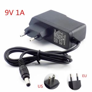 Adattatore da 100V 240 V da AC a DC 9V 1A 2A 2000MA 1000MA 5,5 mmx2,5 mm Adattatore di alimentazione del caricabatterie Connector Eu US per router TV box