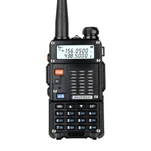 Baofeng BF-F8HP Rádio de duas faixas de 8 watts (136-174MHz VHF 400-520MHz UHF) Walkie Talkie 3800mAh, bateria recarregável USB