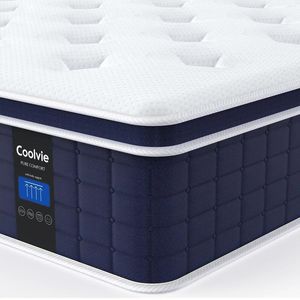 Set di biancheria da letto Materasso King coolvie-hybrid in una scatola 3 strati Premium schiuma tascabili per l'isolamento del movimento 12 