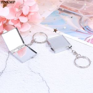 TSHOU668 Makeup Cosmetic Folding Portable Compact Pocket Mirror Lady Mini Personalised Key Ring Keychain 240409