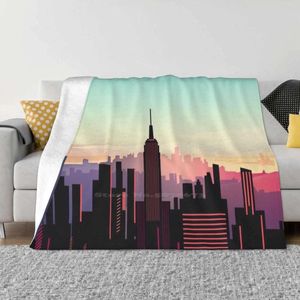 Cobertores York Sunshine Print novidade moda macio quente manta de Nova York Manhattant Urban Skyline