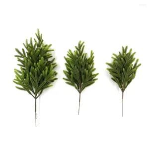 Decorative Flowers 1PC Artificial Hanging Wall Plant Pine Tree Branch For Christmas DIY Garland Wreath Wedding Year Home Table Setting