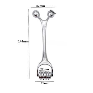 Роллер Массажер Металлическое лицо катания с шипами массажная палка Усовершенствование лица