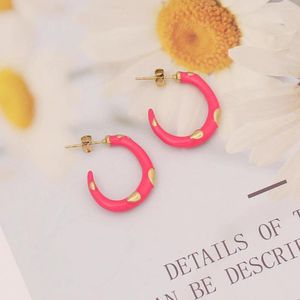 Dangle Earrings Mini Lovely Enamel C Shape Circle Hoop for Women Fashion Colorful Huggie Hoops Piercing Pendientes Jewelry Gifts