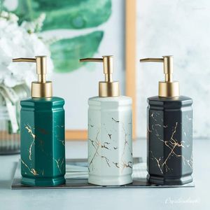 Liquid Soap Dispenser Marble Texture Resin Bathroom Hand Sanitizer Bottle For Home Storage Tray Accessory Set