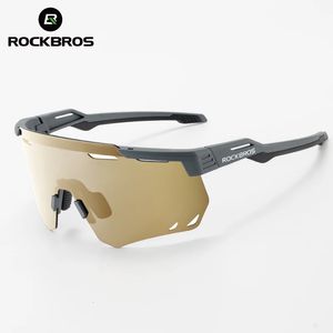 Rockbrosサイクリンググラスロードバイクアイウェアドライビングゴルフゴーグル保護スポーツUV400サングラス偏光/Pochromic240328