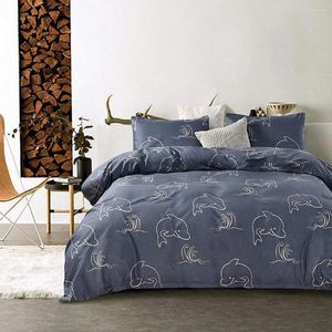 Bedding Sets Home Duvet Cover Set Luxury Washed Soft King 3pcs With Pillowcase Nordic Quilt Covers