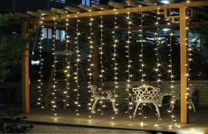 Decoração de casamento Luz de 3mx3m 306leds LED CORTINE String Fairy Light 306 Bulb Xmas Christmas Wedding Home Garden Party Decoration2135457