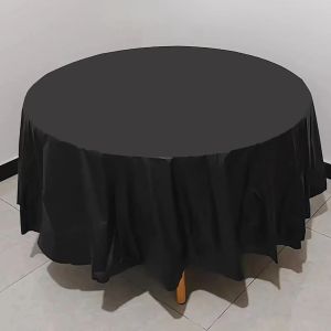 12 Pack Premium Plastic Disponable 84 Inch Round Tracloth Round Table Covers