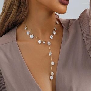 Collane a sospensione in bianco imitazione collana per perle per perla