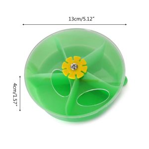 Parrot Boredom Killers Treat Foraging Toy Rotatable Wheel Feeder Pecking Toys for Small Bird Acrylic Box Food Holder K0AA