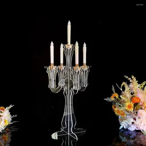 Candle Holders Acrylic Electronic Candlestick Western Restaurant Birthday Party Wedding El Main Table Floral Decoration