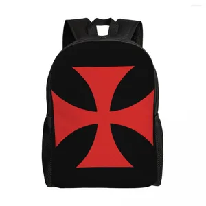 Backpack Red Templar Cross Knights For Men Women Waterproof College School Bag Printing Bookbags