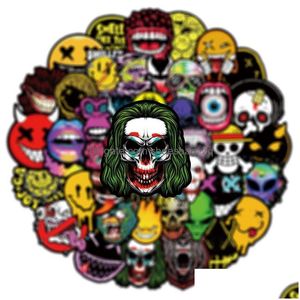 Adesivos para crianças de brinquedo 50pcs adesivos de halloween máscara terrorista máscara decalque kid scrapbook telefon