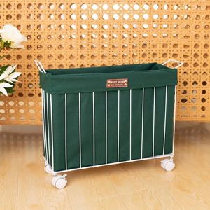 Tvättpåsar Flash Sale Yoga Mat Storage Basket Simple With Wheels Seam Stand Badminton Racket Organizadores Hushåll Hamper