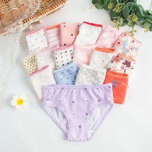 24pcslot Cotton Girls Briefs Childrens Underwear Triangle Panties Barn underbyxor 212 år 240409