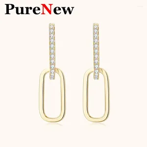 Orecchini per borchie Pure Premium Moissanite Diamond Earrings for Women Original 925 Silver Wedding Jewelry 2024