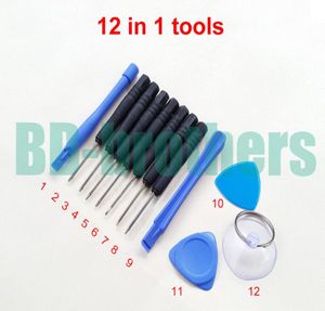 12 in 1 Opening Tools Kit Mini Screwdriver Pry Repair Tool T3 T4 T5 T6 FOR iPhone Samsung MOTO Nokia SIEMENS Phone 500setslot7890479