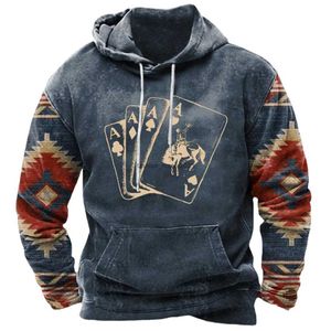 Ny vår och höst lös casual pullover tröja 3d tryckt viking mytiska män trendiga hoodie