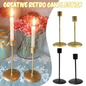 Titulares de vela Prajolista de ferro da luz de velas Decoração Decoração Candleartick Handy Home Decoration Style Nórdico 0409