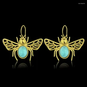 Brincos de Lotus divertidos divertidos reais 925 prata esterlina natural amazonite feita jóias finas fofas hollow boybee para mulheres