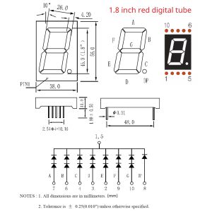 Caratteri ASCII Digital ASCII da 1,8 pollici LETTERE NUMERI SIGNIFICATI POIPT FLOING RS485 MODBUS LED LED MODULO