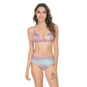 Women's Swimwear Tie Dye Bikini Set Push Up Sling Beach Bathing Women Swimsuit