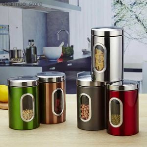 Food Jars Canisters Cereals Kitchen Stone Jar Food Jar Jar Jar Jar Box Pudełko gospodarstwa domowego L49