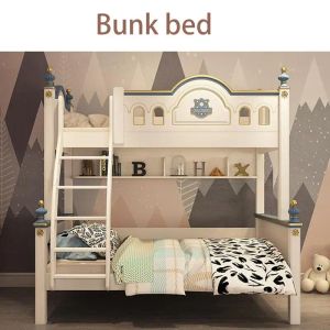 Hafif lüks güzel beyaz çocuk yatak çocuğu ve gril ranza yatak odası mobilya set dekorasyon için çocuk yatak çocuk yatak