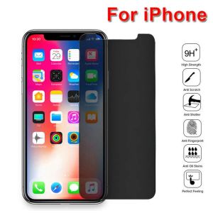 Anti-spion Privacy Tempered Glass Screen Protector för Huawei Samsung iPhone 11 12 Plus 13 14 15 Pro Max X XR 7 8 Plus med paket 828DD