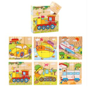 9 PCs em seis lados 3D Cubos Jigsaw Puzzles Blocken Brinquedos para crianças Toys educacionais Games engraçados