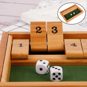 Shut the Box Wooden Close the Box Game Famiglia tradizionale giocattolo classico per gli oggetti di gioco da tavolo per feste in casa