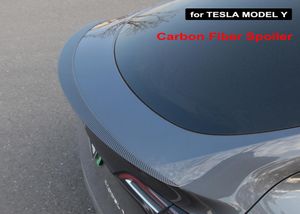 Spoilers de asa de porta -malas de carros novos para Tesla Modelo Y Spoiler 2021 ABS ABS FIBRA DE CARBONA FABRIME