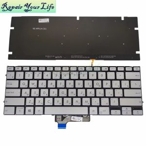 Keyboards THAI HB Hebrew RU Russian Backlit keyboards for ASUS ZenBook 14 UM431 UM431D UM431DA UX431F UX431FA 9Z.NFKBN.C0H silver Light