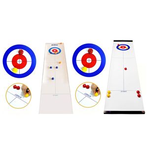 Tablett Curling -spel för barn, vuxna familj roligt inomhus sportspel kommer med bordsskiva curlingstenar, lätt att ställa in