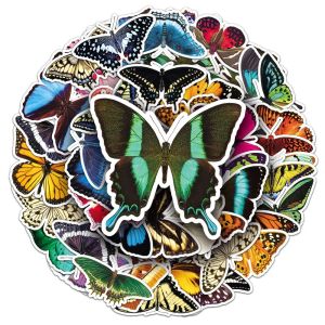 10/50 pezzi creature naturali colorate adesivi a farfalla per bambini adesivi per insetti giocattolo valigia per il frigorifero