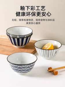 Skålar japansk stil bordsartiklar set keramisk skål hem 2024 särskilt vackert ris äta