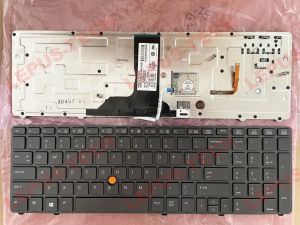 Tangentbord US RU PO UK Layout Tangentbord för HP 8760 8760P 8760W Bakgrund med ram med TrackPoint Keyboard New