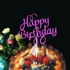 1st Happy Birthday Cupcake Topper Personlig bakning efterdessert Cake Topper Kids Baby Shower Cake Top Flag Decorations Supplies