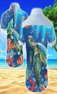 MEN039S Koszulki swobodne Men39S Summer Hawaiian Inch Shirt 3D Druk Kreatywne morskie ryby grafika Ryba Zwrotu xxxxxxlmen3269103