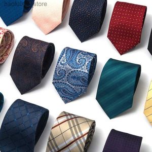 Neck Ties Formal mens tie fashionable 8CM tie casual business versatile polyester silk tieQ