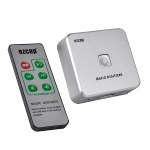 Players EZCAP241 Audio Capture Card Recorder Analog Music Digitizer 3.5mm 2 RCA i LP DVD Cassette Player till SD Card USB Flash Disk Mp3