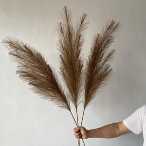 122cm Bulrush Yapay Pampas Çim Phragmites Bitkiler Düğün Çiçek Dekorasyon Diya Ev Dekoru Sahte Çiçekler Sazlık Çim2732656