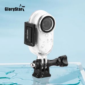 Accessori Custodia impermeabile per Insta360 GO 2 Protettore della fotocamera subacquea Chiave di guscio per la guscio subacqueo Accessori Adattatore da 1/4 pollici Accessori per fotocamera