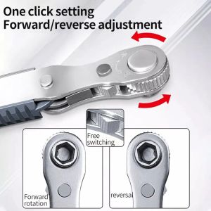 Bidirectional Ratchet Screwdriver Set Right Angle Household Multifunctional Wrench Cross Slotted Portable Short Screwdriver